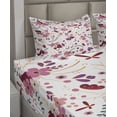 thumbnail image 2 of Ambesonne Botany Fitted & Top Sheet Set with Shams, Spring Ivy Flowers Leaves, Multicolor, 2 of 4