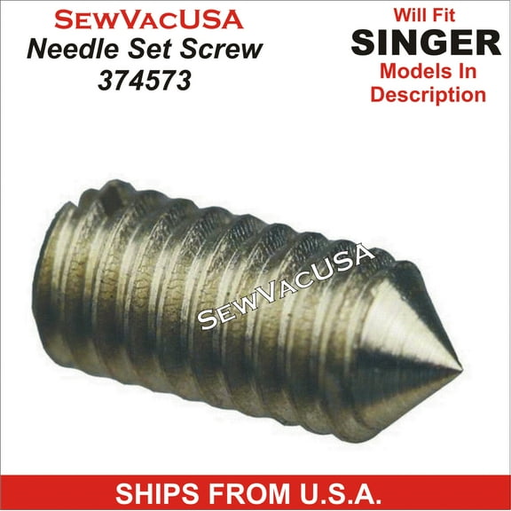 2 Singer Compatible Serger Needle Set Screws 374573 Fits 14CG, 14SH & More See Description