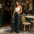 thumbnail image 7 of Tqyyweavej Women's Jeans Printed High Waisted Wide Leg Denim Pants Ruffle Straight Leg Solid Color Pants with Pockets Size S to 3XL, 7 of 7