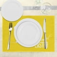 thumbnail image 3 of Ambesonne Yellow Place Mats Set of 4, Easter Rabbit Bunny, Standard Size, Yellow White, 3 of 6