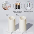 thumbnail image 3 of Homemory Flameless Candles, Outdoor Waterproof Flickering LED Battery Operated with Remote and Timers, Ivory Plastic, Set of 2, 3 of 13