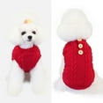 thumbnail image 5 of Frogued Winter Autumn Warm Dog Puppy Vest Sweater Knitted Clothes Pet Costume Apparel (Red,S), 5 of 13