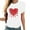 #04 White, variant on Erwazi Valentines Shirts for Women Love Heart Cute Graphic Valentines Day Tops Short Sleeve T-Shirts Crew Neck Holiday Tees White
