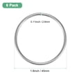 thumbnail image 3 of Uxcell 6-Pack Dream Catcher Rings,1.8 Inch Metal Macrame Wreath Floral Round Ring for DIY Wedding Wreath[Silver], 3 of 6