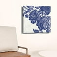 thumbnail image 3 of 20" Blue Toile Rose Canvas Wall Art, 3 of 3