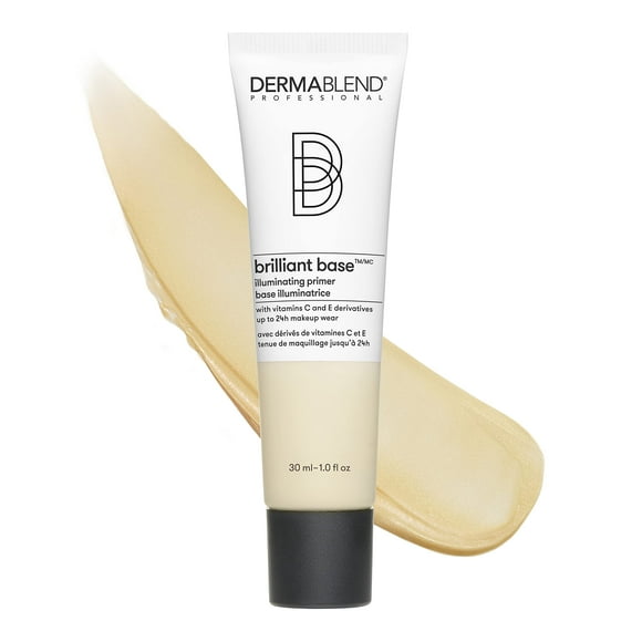 Dermablend Brilliant Base Illuminating Primer Face Makeup, Formulated with Niacinamide, Shea Butter, and Glycerin, Enriched with Vitamin C and E Derivatives, Provides Lo