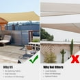 thumbnail image 5 of Yescom 2Pack 23x22FT Rectangle Sun Shade Sail Canopy UV Block Commercial Carpark Pool Camping Outdoor Beige, 5 of 11