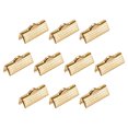 thumbnail image 1 of Unique Bargains 50Pack Ribbon Crimp Clamp Ends 16mm Cord End Clasp for DIY Craft Light Golden, 1 of 7