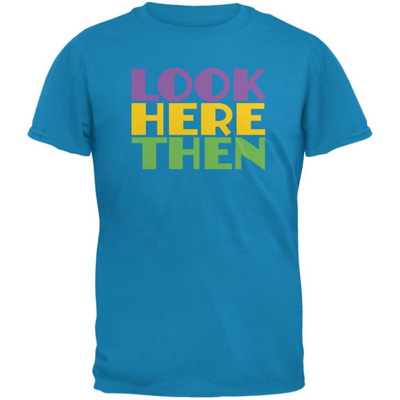 Mardi Gras Flash For Beads Funny Sapphire Blue Adult T-Shirt - X-Large