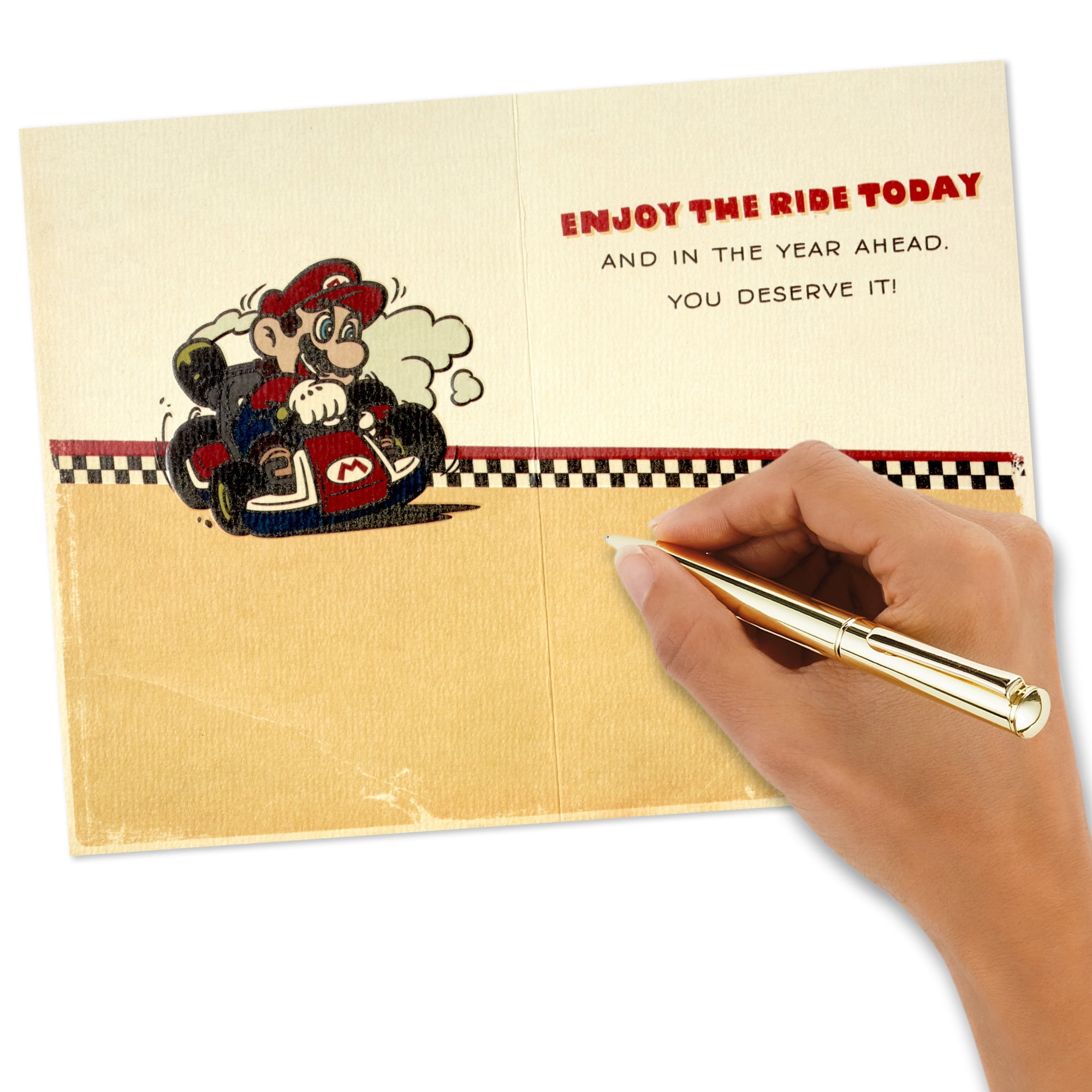 Hallmark Nintendo Mario Kart Birthday Greeting Card (Enjoy Riding into the Year Ahead)