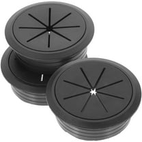 Juxtarea 3 Pcs Plastic Desktop Wire Hole Cover - Round Cable Hole Plugs for Cable Management