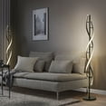 thumbnail image 7 of LED Spiral Floor Lamp 60 Inch Modern Floor Lamps Dimmable Black Standing Lamp 34W Contemporary Floor Lamps for Living Room Bedroom Kitchen Office, 7 of 7