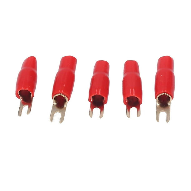 100 Terminales De Horquilla De Nylon Para Cable 22-18 AWG - Tornillo #6, Hechos En EE.UU.