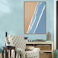 thumbnail image 4 of IDEA4WALL Framed Canvas Prints Wall Art Torn Blue & Tan Textured Color Field Geometric Shapes for Living Room, Bedroom, Office Ready to Hang - 24x36 inches, 4 of 4