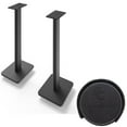 thumbnail image 2 of Kanto YU2BAMBOO YU2 Bamboo Powered Desktop Speakers, Pair, with Kanto SP26PL Pair of 26" Floor Speaker Stands, Black, 2 of 7