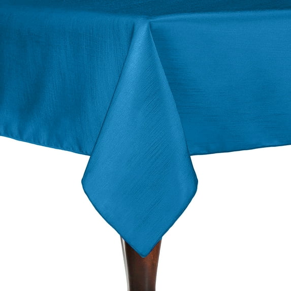 Ultimate Textile (5 Pack) Reversible Shantung Satin - Majestic 72 x 108-Inch Rectangular Tablecloth - for Weddings, Home Parties and Special Event use, Cobalt Blue