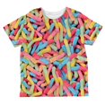 thumbnail image 1 of Halloween Sour Gummy Worms All Over Toddler T Shirt, 1 of 2