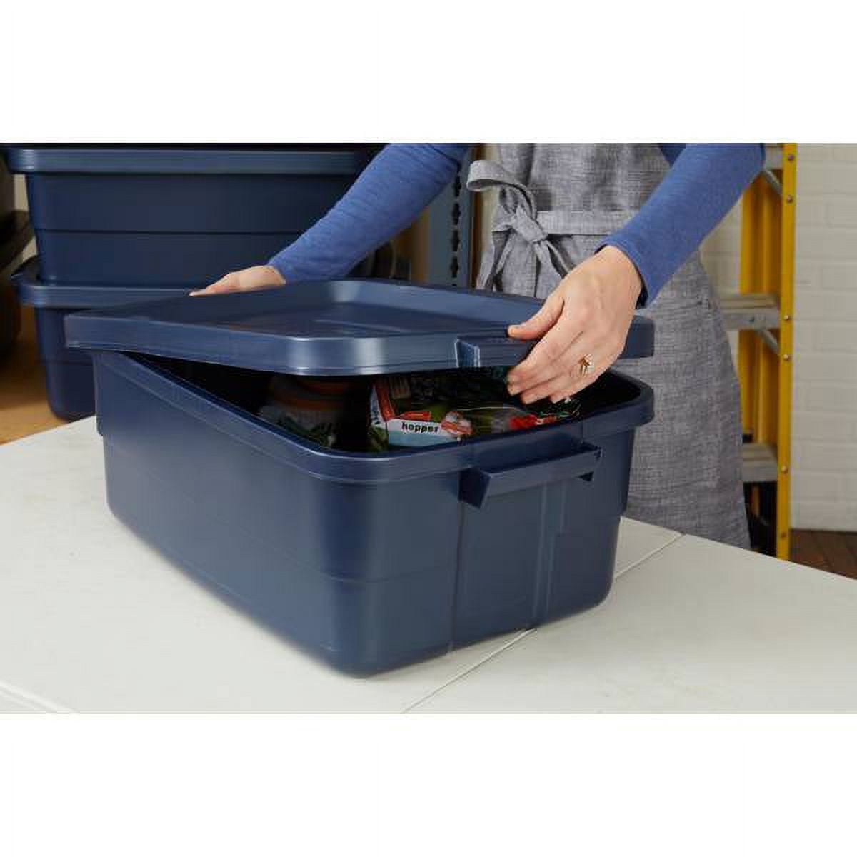 Rubbermaid Large Storage Container 10 Gallon Roughneck Tote with Lids Walmart
