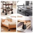 thumbnail image 7 of Sunifier Heavy Duty Bed Risers 6 inches (4+2 inches) , Adjustable Furniture Risers for Leg, Bed Lifts Risers for Sofa,Table, Sofa, Cabinet,Couch,  Bed Frame Accessories, 7 of 7