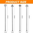 thumbnail image 2 of 4 Pcs Cocktail Stirrers Swizzle Sticks Stainless Steel Coffee Stir Sticks with Poker Decor Top, 2 of 7