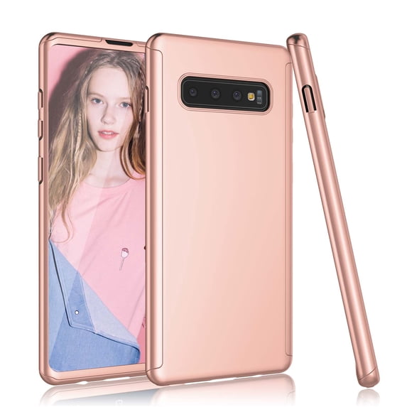 Samsung Galaxy S10 Plus S10E S10 A20 A30 A50 Case Cover Screen Protector, Tekcoo Ultra Thin Full Body Coverage Protection Scratch Proof Hard Slim Hybrid Cover Tempered Glass Screen Protector Skin