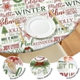 thumbnail image 4 of Multicolor Christmas Word Pattern Round Fitted Tablecloth with Elastic Edge,Dining Table Cover Waterproof,Outdoor Round Tablecloth for Camping,Dining,Indoor and Outdoor, 4 of 7