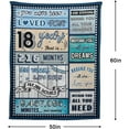 thumbnail image 5 of 4 Year Old Boy Birthday Gift, Super Soft and Warm Happy Birthday Blanket, Digital Heartwarming Sentences Creative Design Ideal Gifts for 4th, 50"x60", 5 of 6