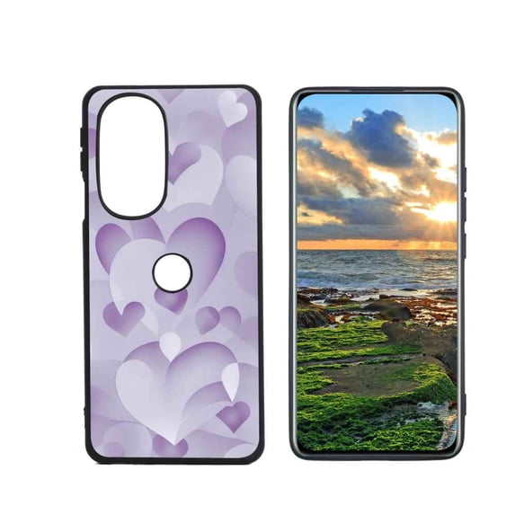 Compatible with Motorola Edge 30 Pro Phone Case, Love-Heart5 Case Men Women, Flexible Silicone Shockproof Case for Motorola Edge 30 Pro