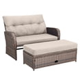 thumbnail image 4 of Gymojoy Outdoor Daybed Set Patio Day Bed Rattan Lounge Sofa Bed with Thick Cushions for Backyard Porch Poolside Lawn Beach,Beige, 4 of 11