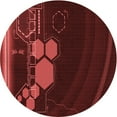 thumbnail image 1 of Ahgly Company Machine Washable Indoor Round Transitional Red Area Rugs, 5' Round, 1 of 7
