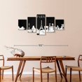 thumbnail image 3 of Elephant Stock Paris Skyline Bw Wall Art - Horizontal Multi Panel Canvas - Living Room Wall Decor - City Multi Panel - Gray And Black Decor - 74" x 34", 3 of 8