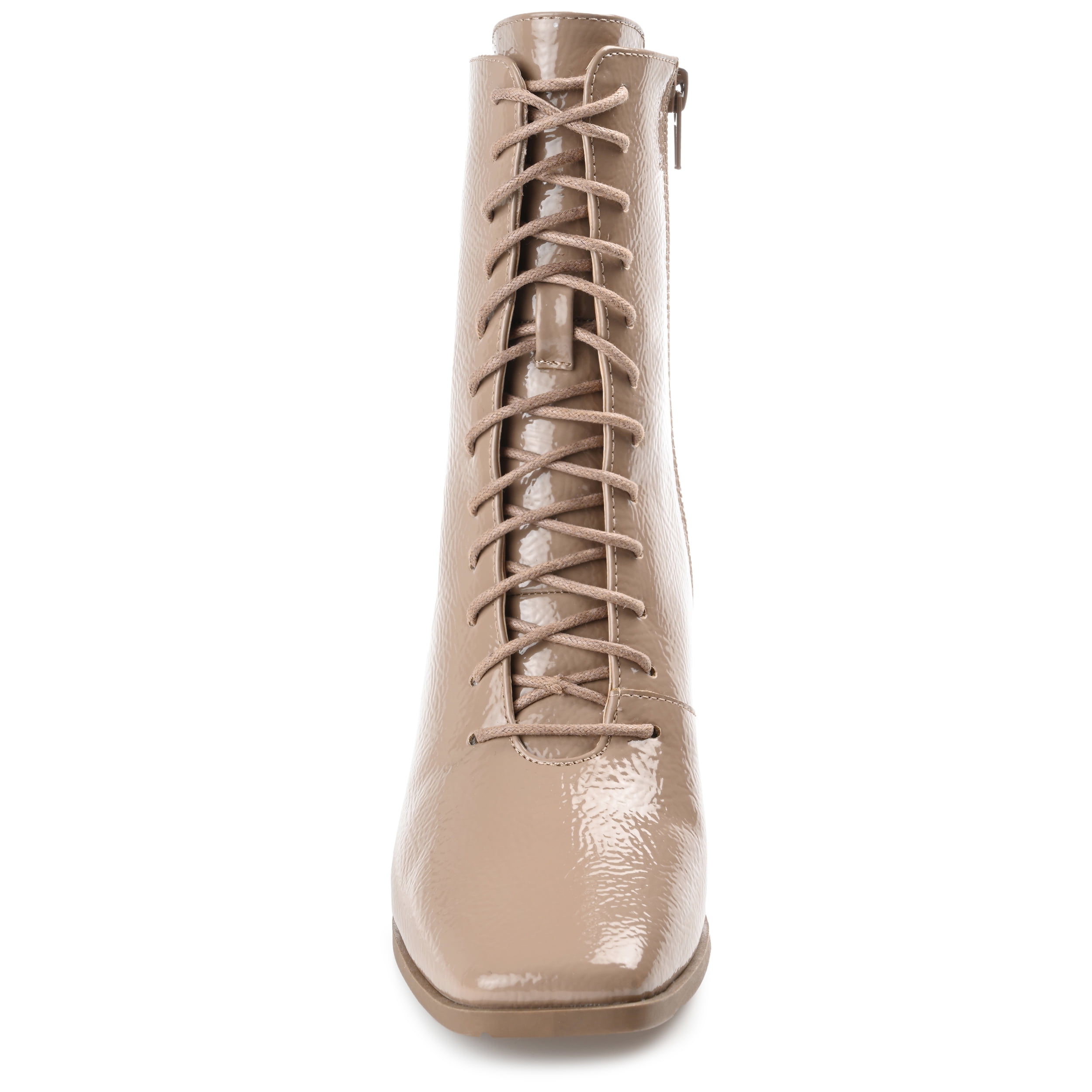 Journee Womens Covva Inside Zip Stacked Heel Booties, Widths Available