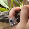 thumbnail image 6 of Lapis Lazuli Silver Spinner Ring, 925 Sterling Silver Lapis Round Stone Spin Ring, Silver Designer Hand Carved Spinner Ring Gift For Her, 6 of 9