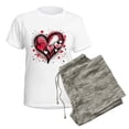 thumbnail image 5 of CafePress - Abstract Grunge Valentine Hearts Pajamas - Women's Short Sleeve Print T-Shirt and Pants Light Cotton Pajama Set, 5 of 7