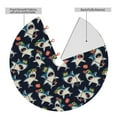 thumbnail image 2 of Yiaed Cartoon Sharks Print Christmas Tree Skirt , Tree SkirtsTree Mat for Christmas Winter Holiday Indoor Decorations-30", 2 of 7