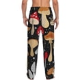 thumbnail image 3 of Balery Various Mushrooms print Men's Pajama Pants,Ultra Lightweight Pjs,Lounge Pant-Small, 3 of 9