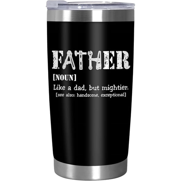 Birthday Gifts for Dad from Daughter Son - Stainless Steel Insulated Coffee Tumbler with Lid 20 oz - Father's Day Birthday Gifts, Funny Gifts for Dad, Husband