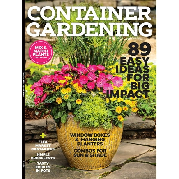 Container Gardening - 89 Easy Ideas To Enhance Your Outdoor Space! Mix Match Plants, Flea Market Containers, Combos For Sun Shade, Succulents,Vibrant Colors, Window Boxes, Hanging Planters More!