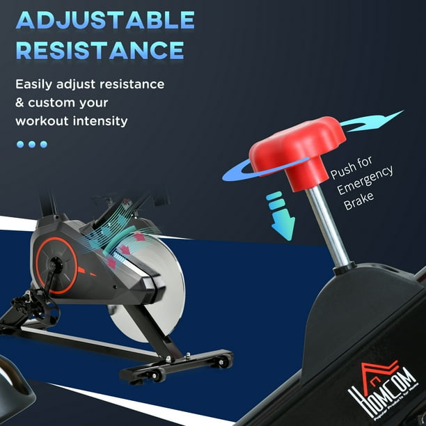 Soozier Upright Exercise Bike Indoor Bicycle Cardio Workout Cycling Machine Fitness Equipment for Home Gym w Adjustable Resistance Flywheel LCD Monitor Walmart