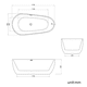 thumbnail image 5 of Tina de baño Akor Blanco y Negro KAND AKOR/MINIMALISTA/INDIVIDUAL, 5 of 5