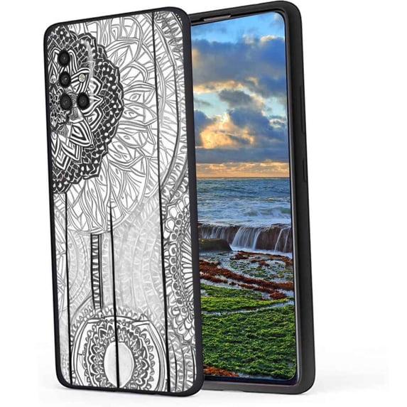 Compatible with Samsung Galaxy A71 4G Phone Case, Mandala-93 Case Men Women, Flexible Silicone Shockproof Case for Samsung Galaxy A71 4G
