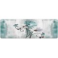 thumbnail image 3 of Rustic Farmhouse Bath Mat, Farm Teal Daisy Floral Flowers Butterfly Country Wooden Bath Rug for Bathroom, Grey White Bath Mat Soft Non Slip Bath Rugs, 16X48IN, 3 of 5