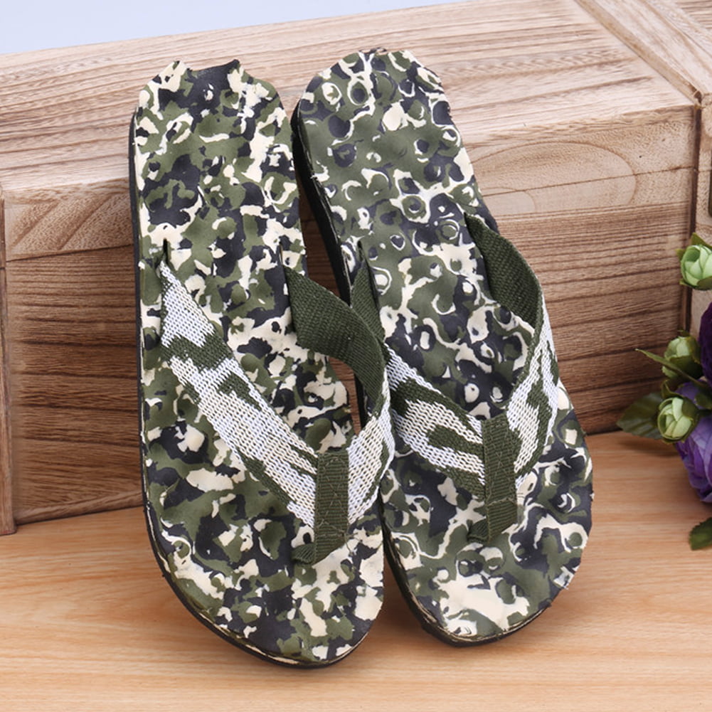 Men Summer Camouflage Flip Flops Shoes Beach Sandals Slipper Indoor & Outdoor