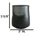 thumbnail image 3 of Pack Of 6 Charcoal Grey Tone Hakumu Reactive Glaze Ceramic Yunomi Tea Cups 9oz, 3 of 9