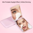 thumbnail image 3 of Travel Makeup Mirror with 8 LED 2X Magnifying Toggle Switch Portable Battery Operated Desktop Handheld Women Girls Foldable Vanit, 3 of 10
