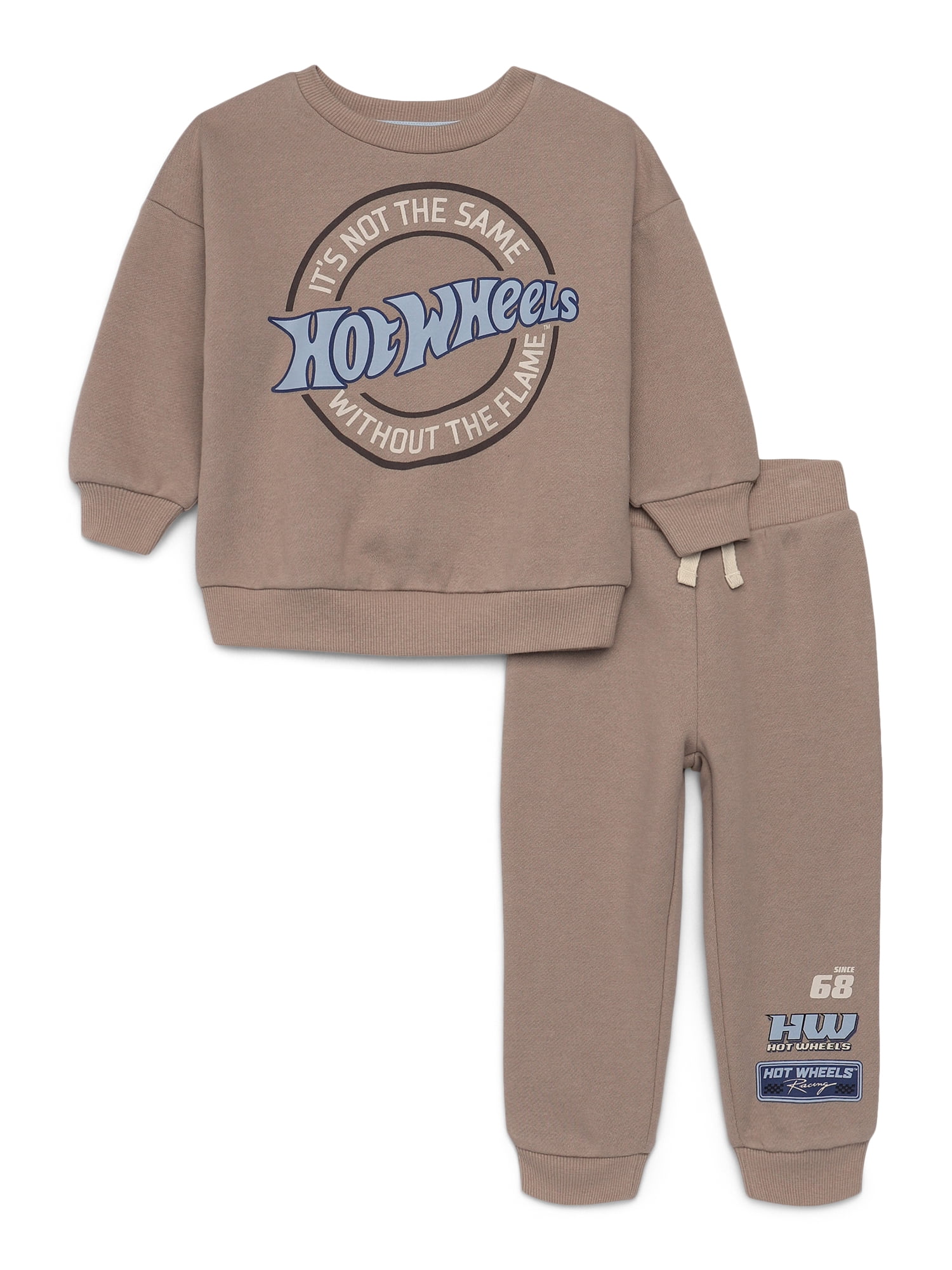 Hot Wheels Toddler Boys' Graphic Sweatshirt and Jogger Pants Set, 2 Piece, Sizes 12M-5T