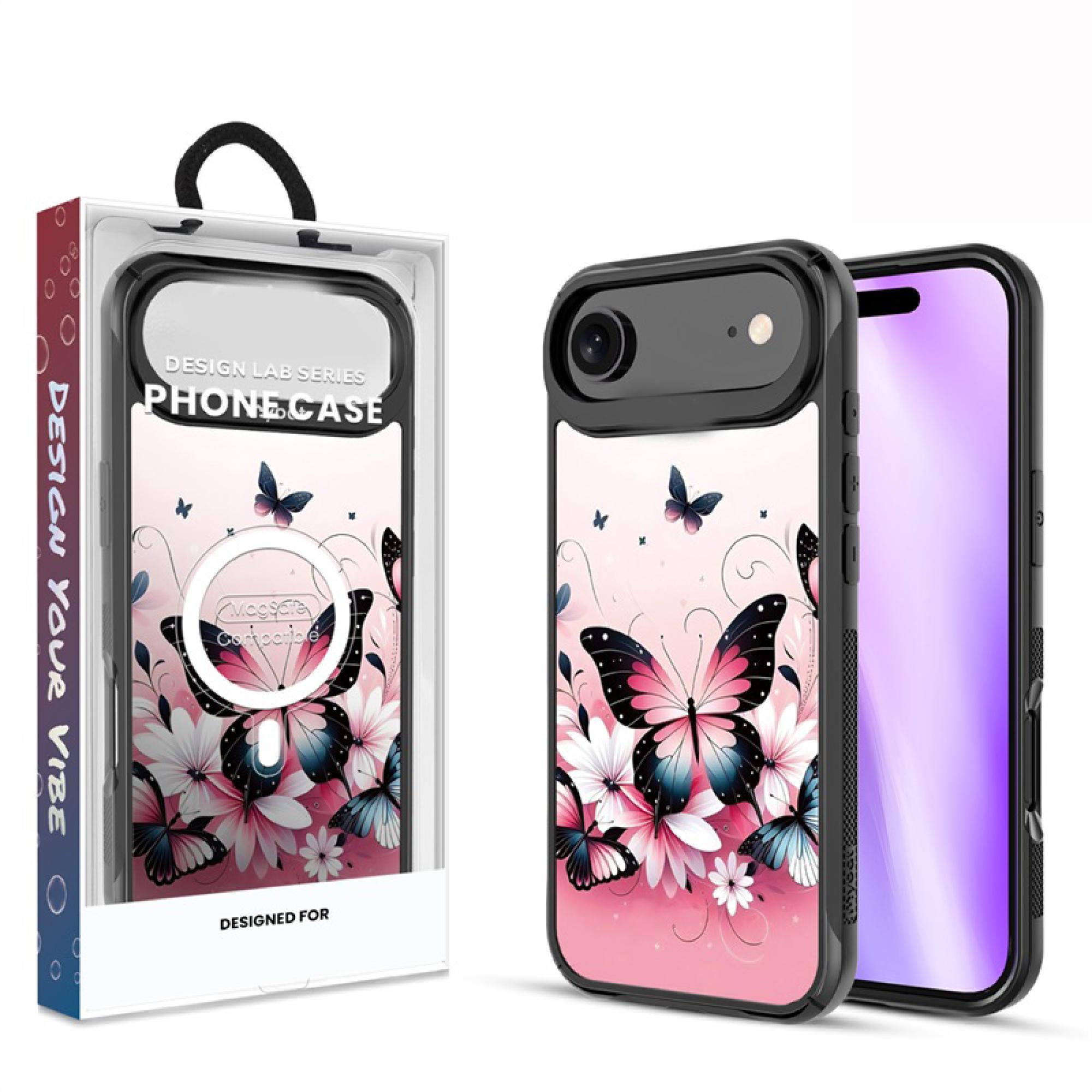 Magnetic-Charging Compatible Case for iPhone Air — Butterfly Bouquet