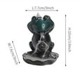 thumbnail image 6 of 1pc Ceramic Lotus Frog Backflow Incense Burner, Handmade Home Decor (Without Incense), 6 of 9