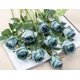 thumbnail image 4 of Flojery 10 Rosas Artificiales De Tallo Largo, Rosas De Seda Falsas Para Bricolaje, Ramo De Boda, Mesa Central, Decoración Del Hogar (Azul), 4 of 5