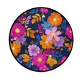thumbnail image 2 of 36.2 Inch Round Floor Mat Vividly Colored Flowers Carpet Decor Rug for Living Room Bedroom, 2 of 6